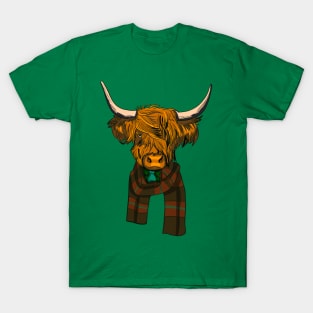 Christmas Business Highland Cow T-Shirt